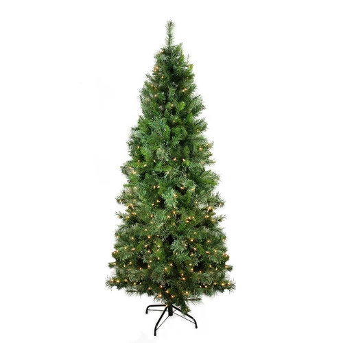 7.5 Ft Pre-Lit Medium Mixed Cashmere Pine Artificial Christmas Tree, Clear Lights 3 7.5 Ft Pre-Lit Medium Mixed Cashmere Pine Artificial Christmas Tree, Clear Lights