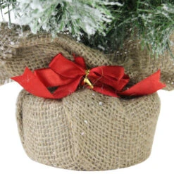Northlight 18" Flocked Pine Medium Artificial Christmas Tree In Burlap Base - Unlit -Christmas Decor Sale 5copzdwci7jk2jonzogbfijl94gsv396 70445.1665174049