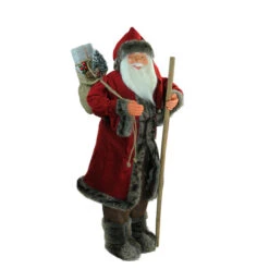 Northlight 48" Red And Brown Santa Claus With Walking Stick Standing Christmas Figure -Christmas Decor Sale 7jcuoykb810hrpo4eef022bk2rpdafu0 28104.1587645148