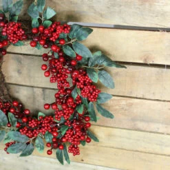 Northlight Red Berries And Two-Tone Green Leaves Artificial Christmas Wreath - 18-Inch, Unlit -Christmas Decor Sale 90lqmycvkd028qtiy31xvhzypw0ab5sj 88747.1664119881