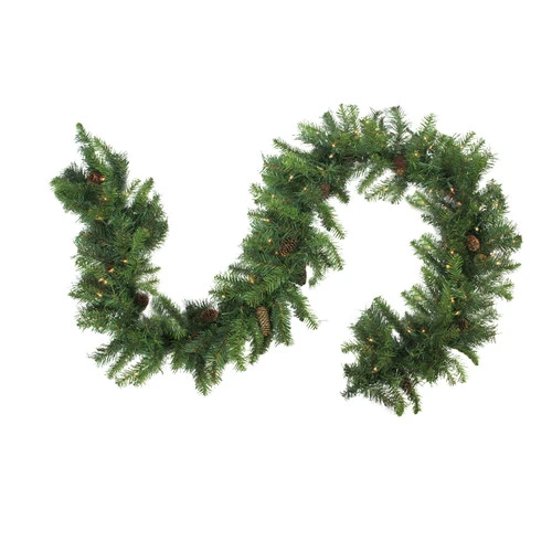 Northlight 9' X 16" Pre-Lit Dakota Red Pine Artificial Christmas Garland - Warm White LED Lights 3 Northlight 9' X 16" Pre-Lit Dakota Red Pine Artificial Christmas Garland - Warm White LED Lights