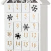 BRUBAKER Reusable Wooden Advent Calendar To Fill - White Snow House With LED Lighting - DIY Christmas Calendar 9.57 X 17.72 X 3.15 Inches -Christmas Decor Sale AdventCalendar PETZ171440 4251219616650.3000.000 08076.1633722393