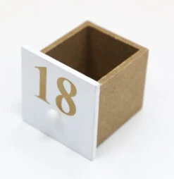 BRUBAKER Reusable Wooden Advent Calendar To Fill - White Snow House With LED Lighting - DIY Christmas Calendar 9.57 X 17.72 X 3.15 Inches -Christmas Decor Sale AdventCalendar PETZ171440 4251219616650.3000.004 17163.1633722397