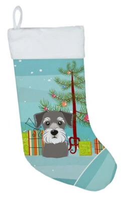Christmas Tree And Schnauzer Christmas Stocking BB1578CS