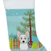 Christmas Tree And Westie Christmas Stocking BB1598CS -Christmas Decor Sale BB1598CS 77436.1640536064