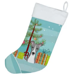Christmas Tree And Italian Greyhound Christmas Stocking BB1608CS -Christmas Decor Sale BB1608CS2 19790.1602682278
