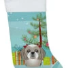 Christmas Tree And Gray Silver Shih Tzu Christmas Stocking BB1622CS 1 Christmas Tree And Gray Silver Shih Tzu Christmas Stocking BB1622CS -Christmas Decor Sale BB1622CS 94127.1640543951