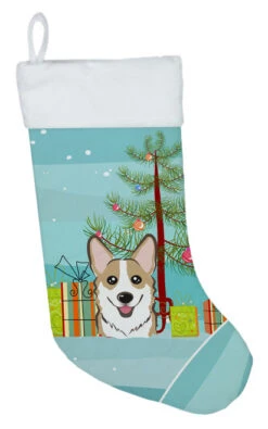 Christmas Tree And Sable Corgi Christmas Stocking BB1625CS