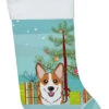 Christmas Tree And Red Corgi Christmas Stocking BB1626CS