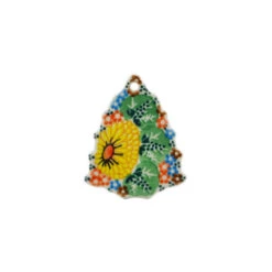 Polmedia Polish Pottery Christmas Tree Pendant 3" Enchanted Spring -Christmas Decor Sale H1716K 1 40849.1665605570