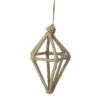 6" Beige Jute Wrapped Open Kismet Christmas Ornament