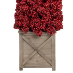 50" Red Berry Cone Potted Christmas Topiary 12 50" Red Berry Cone Potted Christmas Topiary -Christmas Decor Sale allstate zbp078 re 3new 15756.1660066538