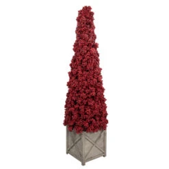 50" Red Berry Cone Potted Christmas Topiary 10 50" Red Berry Cone Potted Christmas Topiary -Christmas Decor Sale allstate zbp078 re 5 60425.1660066538