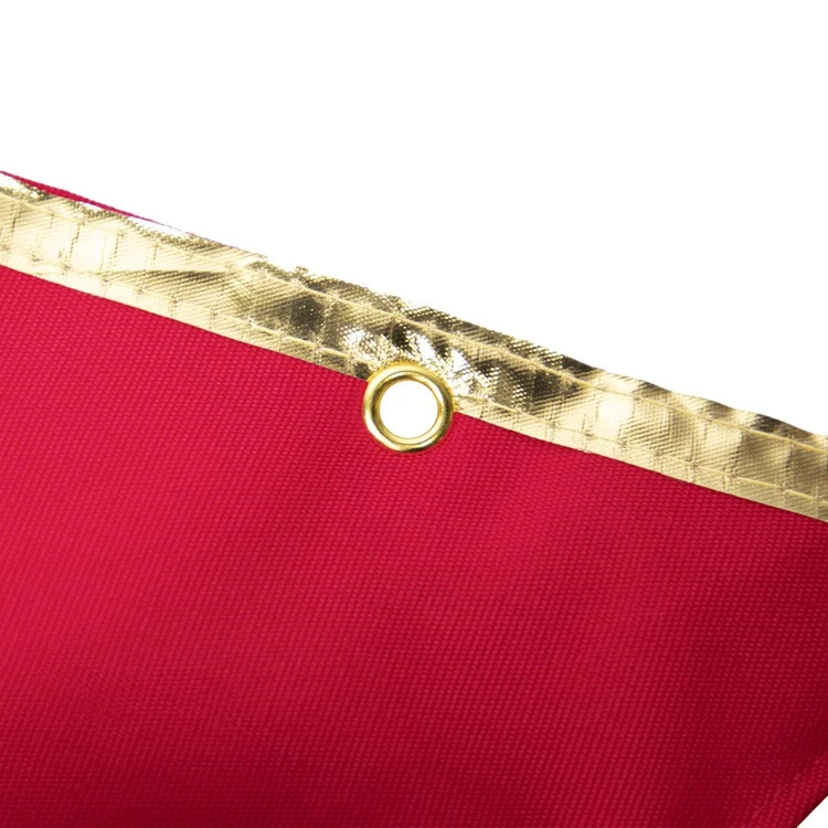 18" Red Canvas With Gold Trim Bow 4 18" Red Canvas With Gold Trim Bow - Image 2