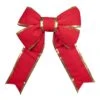 12" Red Canvas With Gold Trim Bow 1 12" Red Canvas With Gold Trim Bow -Christmas Decor Sale b cn 12 rgt 3