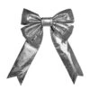 Christmas Designers 24" Silver Mylar Christmas Bow 2 Christmas Designers 24" Silver Mylar Christmas Bow -Christmas Decor Sale b m 24 s