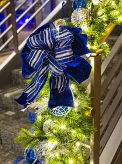 Bow For 36" Sapphire Sky Wreath 8 Bow For 36" Sapphire Sky Wreath -Christmas Decor Sale b ss w36 and dg 9 ss ww l 1