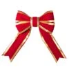 Christmas Designers 12" Red Velvet With Gold Trim Christmas Bow -Christmas Decor Sale b vb 12 rgt copy