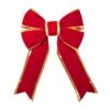 Christmas Designers 18" Red Velvet With Gold Trim Christmas Bow -Christmas Decor Sale b vb 18 rgt copy