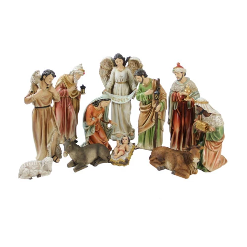 Vibrantly Colored Traditional Christmas Nativity Figurine Set - 15.5" 3 Vibrantly Colored Traditional Christmas Nativity Figurine Set - 15.5"