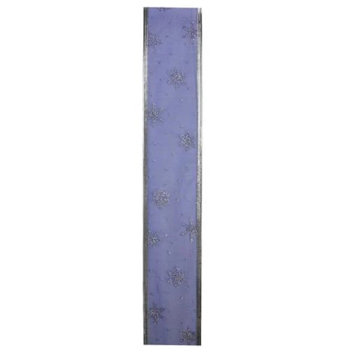Northlight Blue And Silver Glitter Snowflakes Christmas Wired Craft Ribbon 2.5" X 10 Yards 4 Northlight Blue And Silver Glitter Snowflakes Christmas Wired Craft Ribbon 2.5" X 10 Yards - Image 2