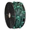 C7 Cord, 36" Spacing, Green Wire, SPT-1, 1000' -Christmas Decor Sale c7 green spt 1 36 1000