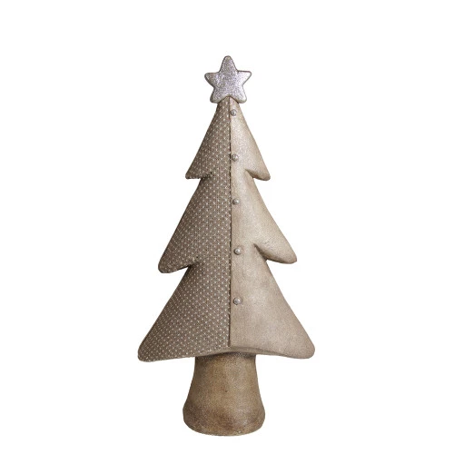 Northlight Textured Christmas Tree With Buttons And A Glitter Star Figure - 24" - Brown 3 Northlight Textured Christmas Tree With Buttons And A Glitter Star Figure - 24" - Brown