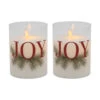 Battery Operated LED Glass Candles With Moving Flame, JOY - Set Of 2 -Christmas Decor Sale cc2bff28 476f 4dd4 8bff 29952ee425f2 65768.1693507682