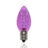 C7 SMD LED Retrofit Bulb - Purple - Minleon - Bag Of 25 -Christmas Decor Sale christmas led light bulb purple