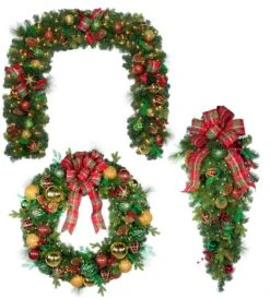 9'X14" Pre-Decorated Garland - Classic Holiday - Warm White -Christmas Decor Sale classic holiday family