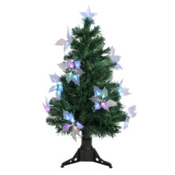 3' Pre-Lit Medium Fiber Optic Floral Artificial Christmas Tree - Multi-Color Lights