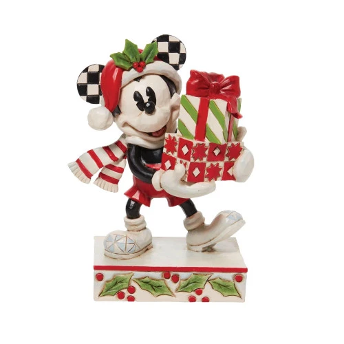 Department 56 Dept 56 Mickey With Stacked Presents Christmas Figure 3 Department 56 Dept 56 Mickey With Stacked Presents Christmas Figure