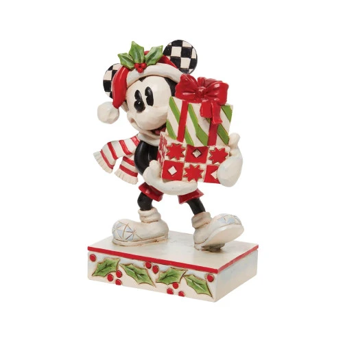 Department 56 Dept 56 Mickey With Stacked Presents Christmas Figure 4 Department 56 Dept 56 Mickey With Stacked Presents Christmas Figure - Image 2