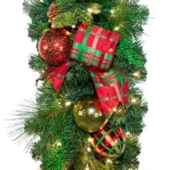 9'X14" Pre-Decorated Garland - Classic Holiday - Warm White -Christmas Decor Sale dg 9 ch ww c cc