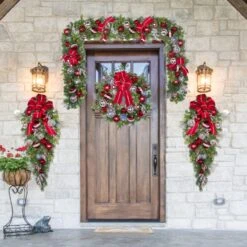 48" Pre-Decorated Wreath - Red Splendor - Warm White -Christmas Decor Sale dg 9 rs ww and ds 4 rs ww and dw 36 rs ww doorway 1