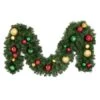 Decorated 9' X 14" Garland Unlit, Colors Of The Holiday -Christmas Decor Sale dg 914 coth b