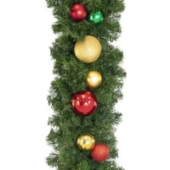Decorated 9' X 14" Garland Unlit, Colors Of The Holiday -Christmas Decor Sale dg 914 coth c