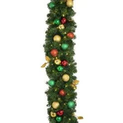 Decorated 9' X 14" Garland Lit Warm White, Traditional -Christmas Decor Sale dg 914 led t d