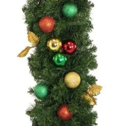 Decorated 9' X 14" Garland Unlit, Traditional 8 Decorated 9' X 14" Garland Unlit, Traditional -Christmas Decor Sale dg 914 t c