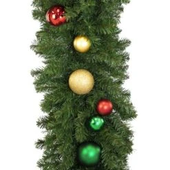 Decorated 9' X 18" Garland Unlit, Colors Of The Holiday 8 Decorated 9' X 18" Garland Unlit, Colors Of The Holiday -Christmas Decor Sale dg 918 coth b 1