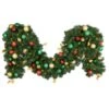 Decorated 9' X 18" Garland Lit Warm White, Traditional -Christmas Decor Sale dg 918 led t b