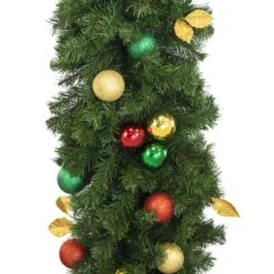 Decorated 9' X 18" Garland Unlit, Traditional -Christmas Decor Sale dg 918 t c