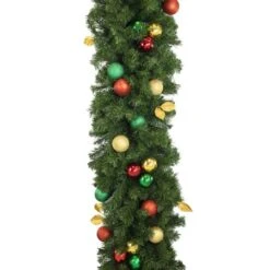 Decorated 9' X 18" Garland Unlit, Traditional -Christmas Decor Sale dg 918 t d