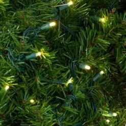 9' X 14" Deluxe Oregon Fir Garland, Lit, Warm White -Christmas Decor Sale dofl ww crop