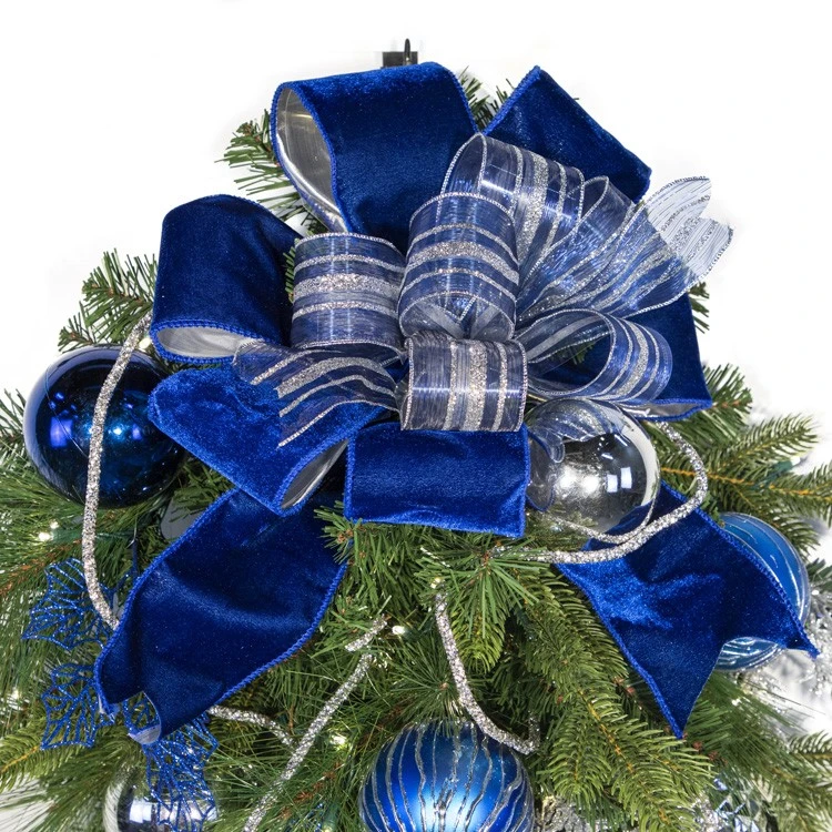 44" Pre-Decorated Teardrop Spray - Sapphire Sky - Warm White 4 44" Pre-Decorated Teardrop Spray - Sapphire Sky - Warm White - Image 2