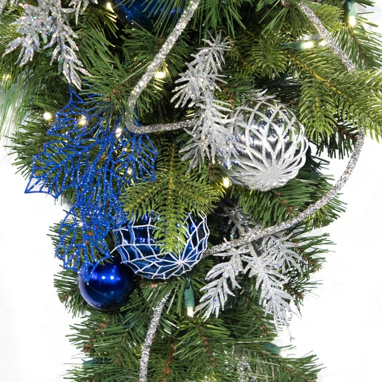 44" Pre-Decorated Teardrop Spray - Sapphire Sky - Warm White 5 44" Pre-Decorated Teardrop Spray - Sapphire Sky - Warm White - Image 3