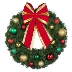 30" Unlit Decorated Wreath - Colors Of The Holidays - Bow Option Available 7 30" Unlit Decorated Wreath - Colors Of The Holidays - Bow Option Available -Christmas Decor Sale dw 30 coth b vb 12 rgt1