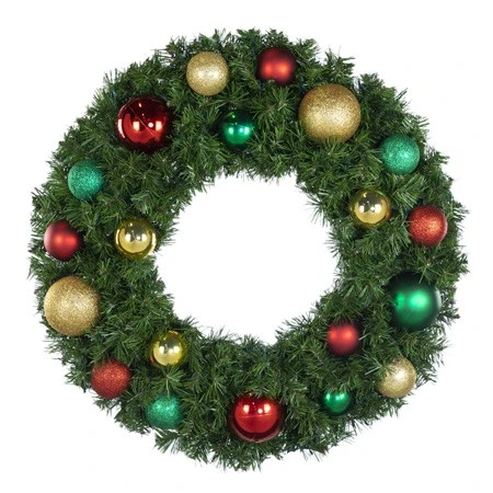 30" Unlit Decorated Wreath - Colors Of The Holidays - Bow Option Available 3 30" Unlit Decorated Wreath - Colors Of The Holidays - Bow Option Available