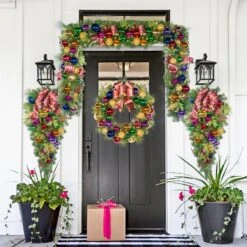 48" Pre-Decorated Wreath - Royal Jewel - Warm White 12 48" Pre-Decorated Wreath - Royal Jewel - Warm White -Christmas Decor Sale dw 30 rj ww abd ds 4 rw ww and dg 9 rw ww mock up 2