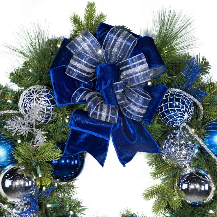 Bow For 48" Sapphire Sky Wreath 4 Bow For 48" Sapphire Sky Wreath - Image 2